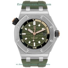 Audemars Piguet Royal Oak Offshore Diver Green 15720ST First Copy Watch Ahmedabad | COD