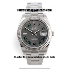 Rolex Date Just Roman Mark Grey Dial First Copy Watch Bangalore | COD