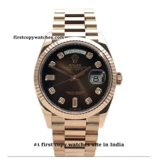 Rolex Day-Date Diamond Mark Everose - Blown Dial First Copy Watch Indore | COD