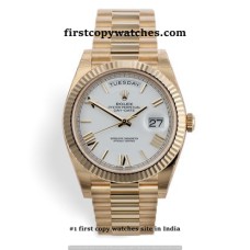 Rolex Day-Date Roman Marking Everose-White Dial First Copy Watch Lucknow | COD