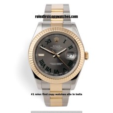 Rolex Date Just Roman Mark Grey Dual Tone First Copy Watch Coimbatore | COD