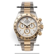 Rolex Cosmograph Daytona Everose & Steel - White Dial First Copy Watch Mumbai COD