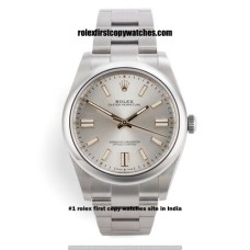 Rolex Oyster Perpetual Silver Sunray First Copy Watch Kolkata | COD