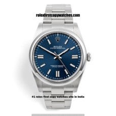 Rolex Oyster Perpatual Med Blue Dial First Copy Watch Chennai | COD