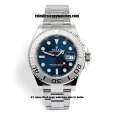 Rolex Yacht Master Platinum-Blue Dial First Copy Watch Noida | COD