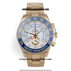 Rolex Yacht Master II Full Gold - White Dial First Copy Watch Gurgaon | COD