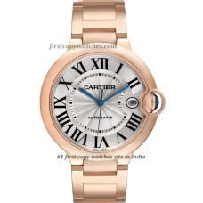 Cartier Ballon Bleu WGBB0039 Rose Gold - Silver Dial First Copy Watch Chennai | COD
