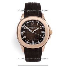 Patek Philippe Aquanaut Brown Rubber Strap First Copy Watch Delhi | COD